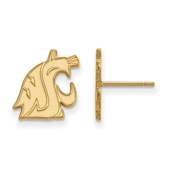 14k Gold Plated Silver Washington State Small Post Earrings